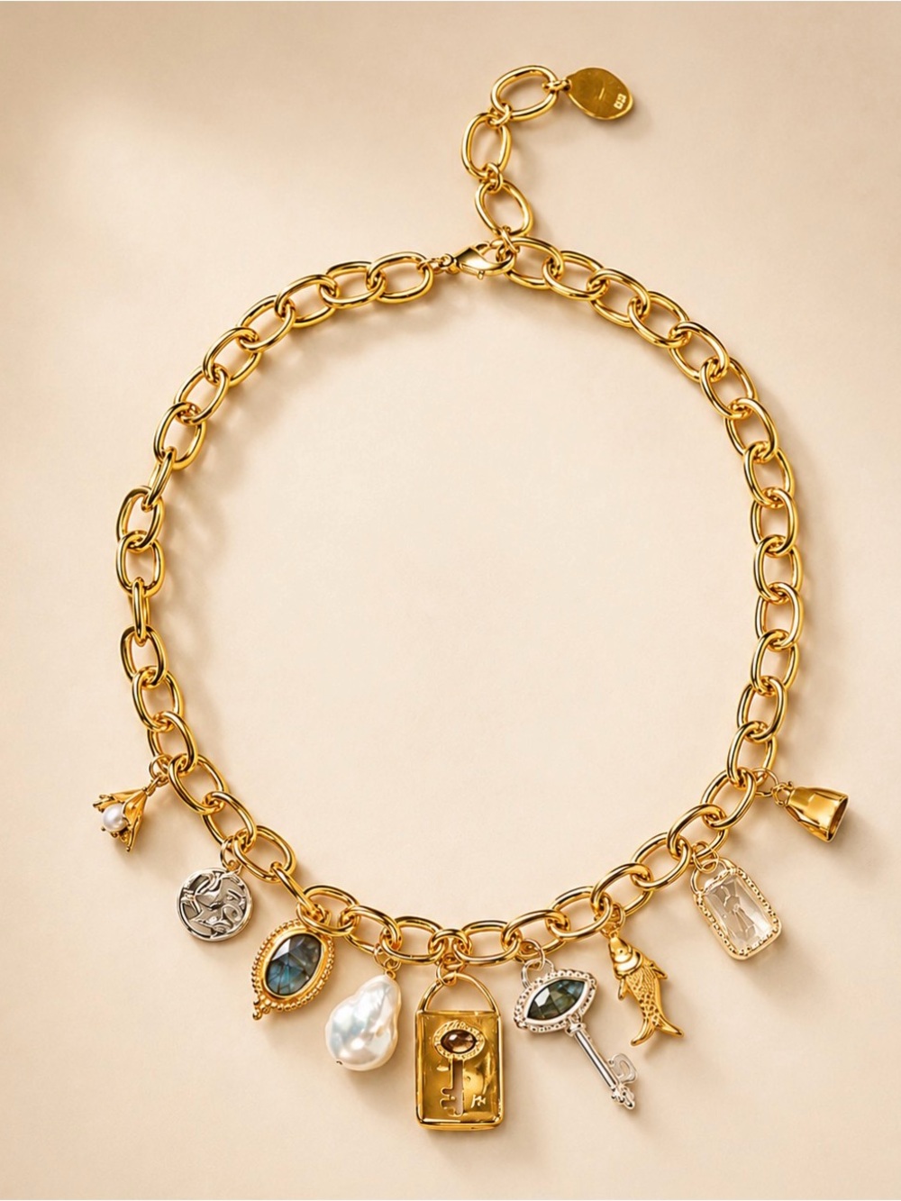 Anthropologie x Chan Luu Chunky Charm Necklace MSRP$495